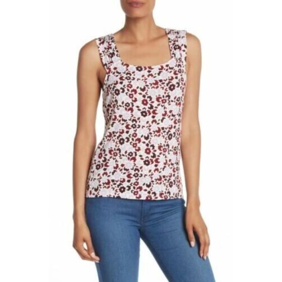 14TH & UNION - Shirred Straps Floral Blouse - Picture 1 of 8